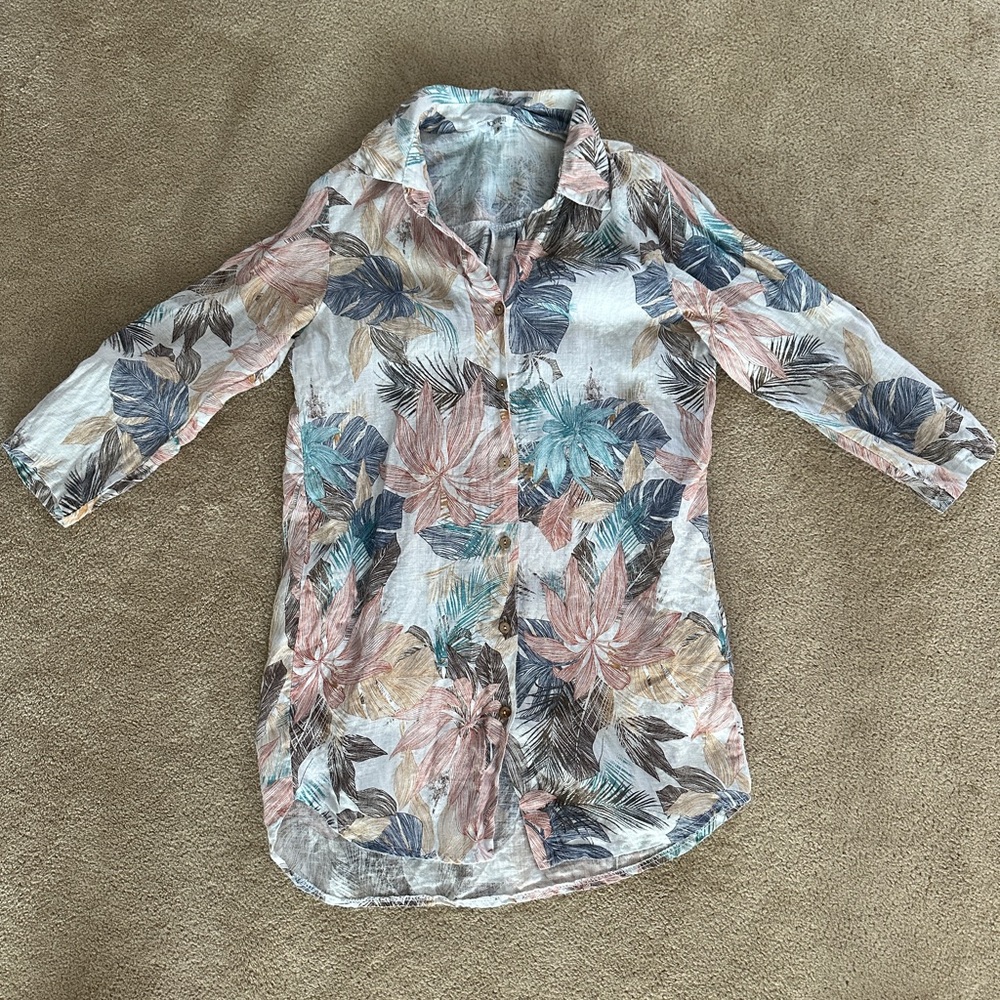 Rosemarine linen cover up ( or tunic)